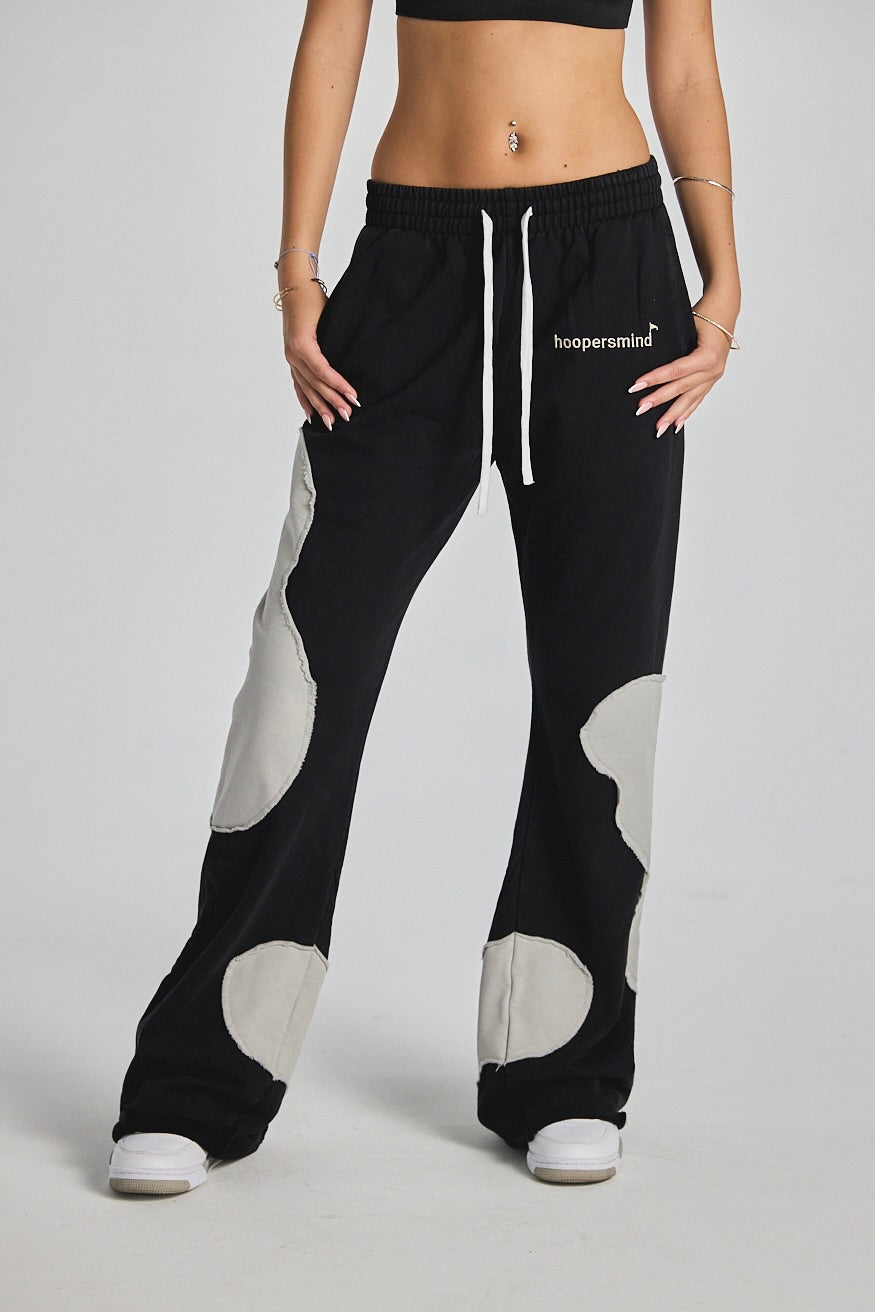 "NUIT VAGUE" BLACK SWEATPANTS
