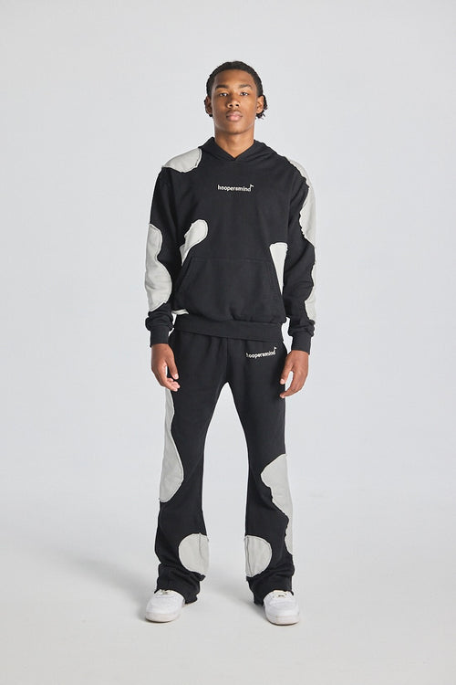 "NUIT VAGUE" BLACK TRACKSUIT
