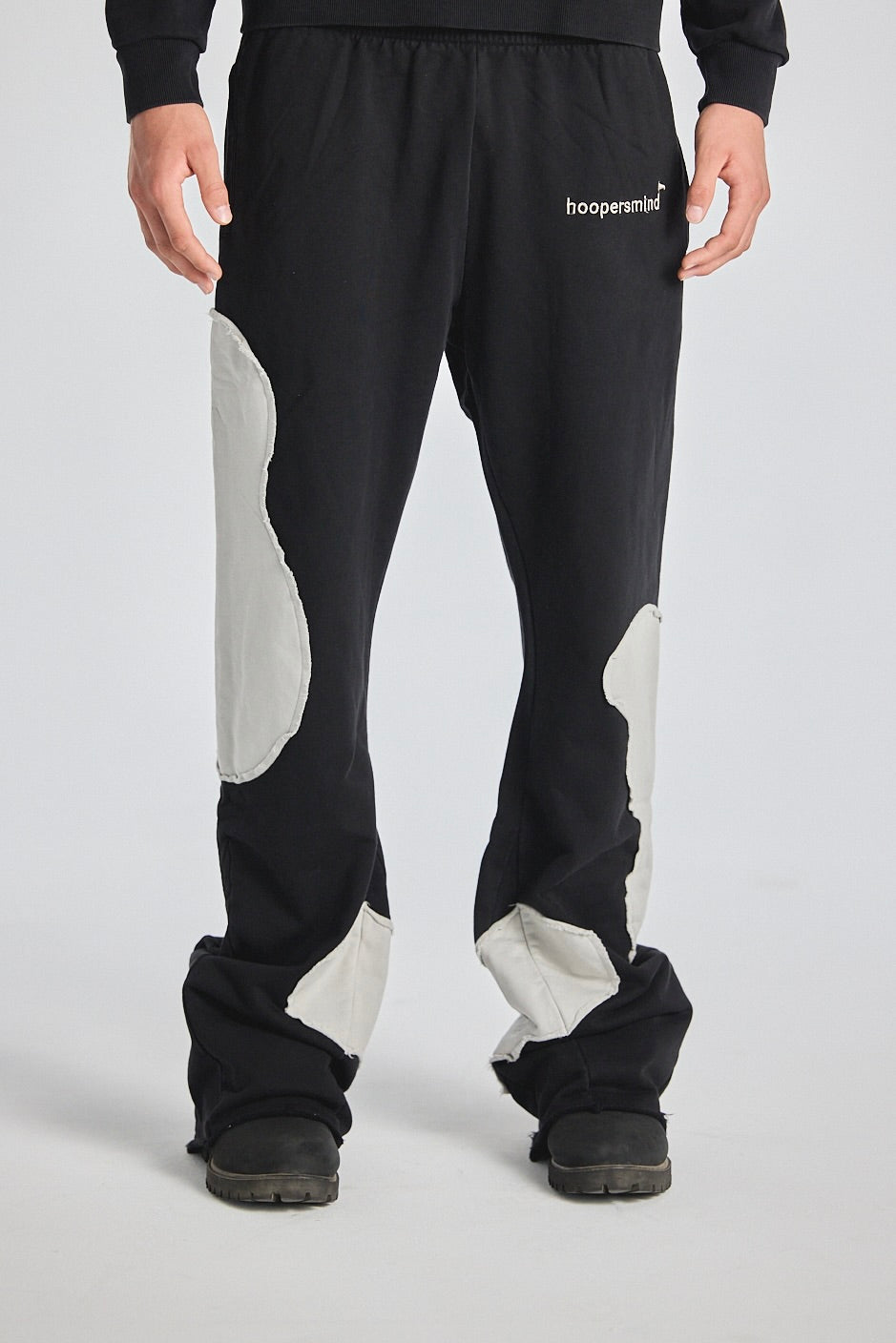 "NUIT VAGUE" BLACK SWEATPANTS